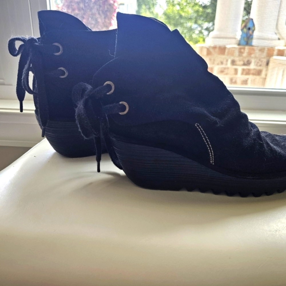 Fly London Black Suede Boots